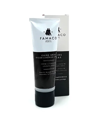 Crème d'entretien lanoline pour cuirs gras 75ml - Famaco